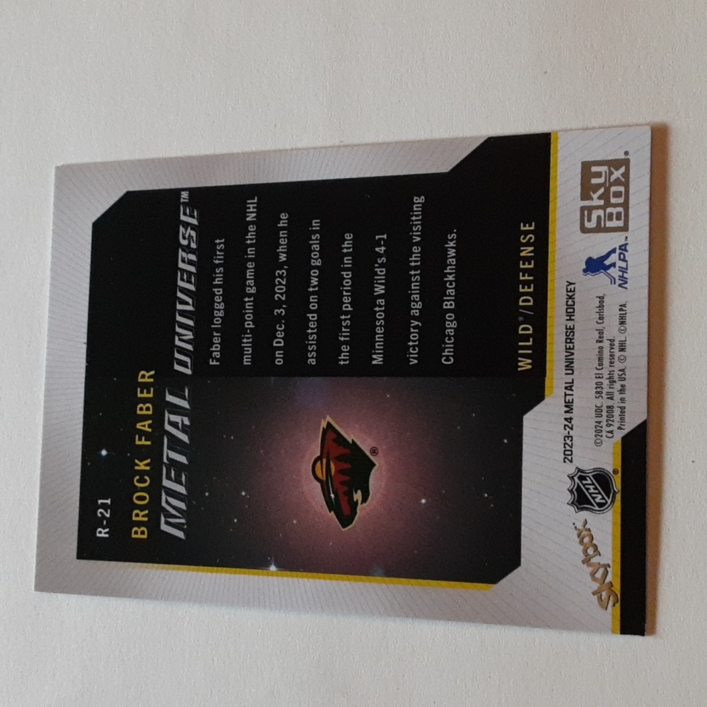 Faber SkyBox Metal Universe Insert Card - Picture 2 of 4